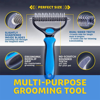 Two Sided Pet Deshedding Brush