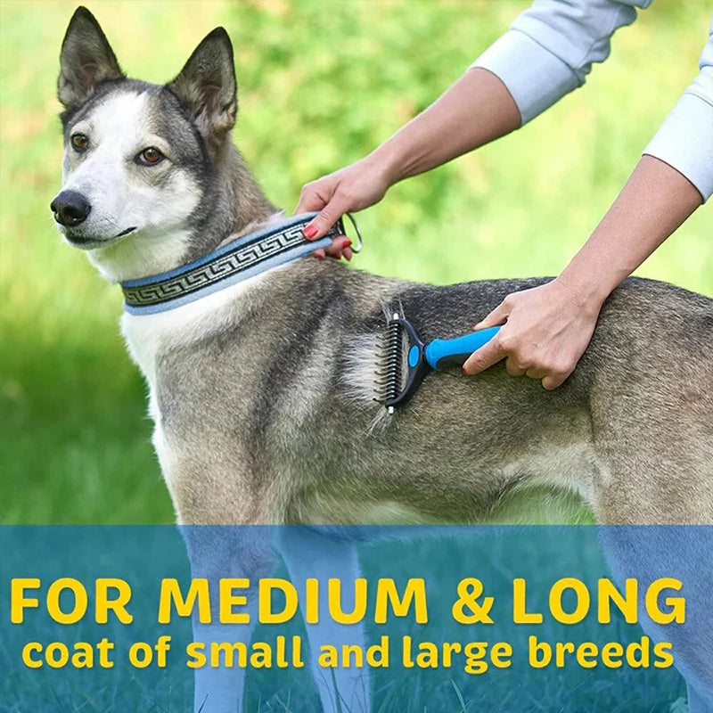 Two Sided Pet Deshedding Brush