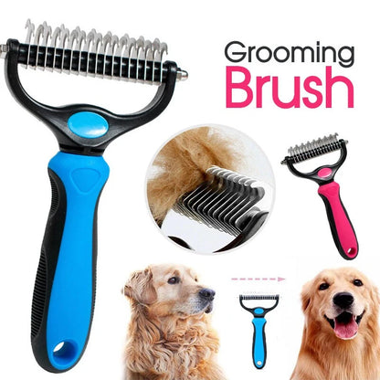 Two Sided Pet Deshedding Brush